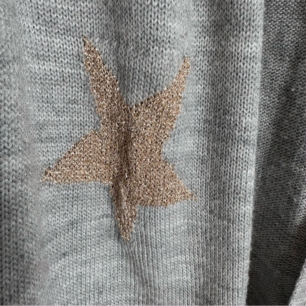 LANE BRYANT Gray Star Patterned Sweater Size 14/16— Great for the Office Sweater - Picture 5 of 8